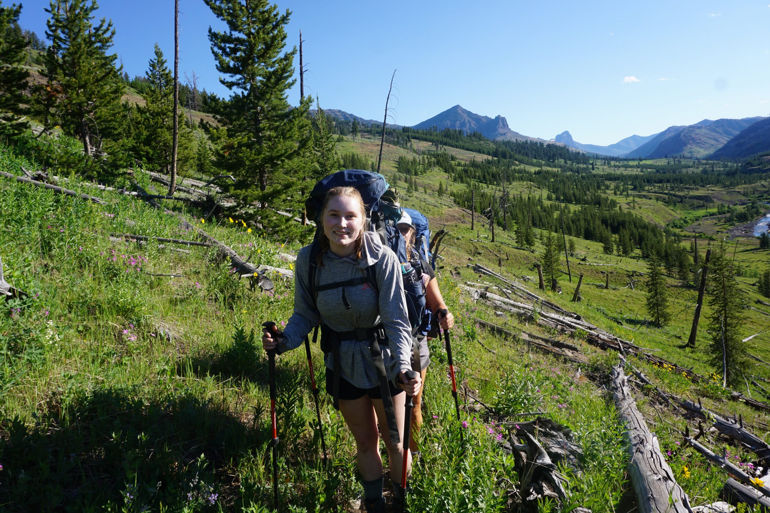 Erika backpacking