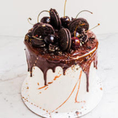 cake with drip icing